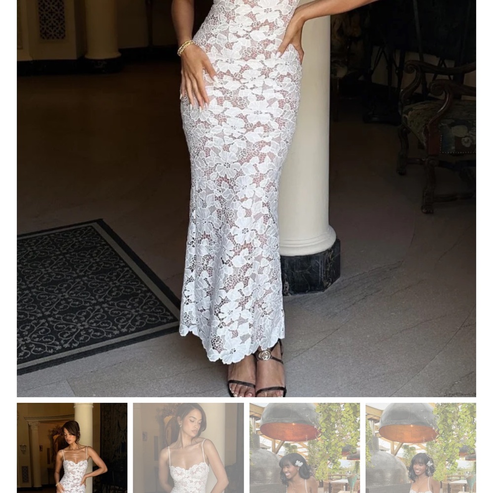 Elegant White Lace Dress